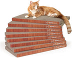 Cat Scratcher Cardboard, Reversible Scratcher, Durable & Long-Lasting, Cat Cardboard Scratcher, Cat Scratching Board, Scratch Pad for Indoor Cats, 8 Pcs, Brown
