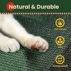 Cat Scratcher Mat,Sisal Cat Scratch Pad,Horizontal Floor Cat Scratching Pads Rug for Indoor Cats,Protector for Wall&Carpets&Sofas,Kitty Xmas-Gift, Includes Cat Toy (M, Christmas)