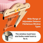 Cat Window Perch, Adjustable for Standard Window Sills Up to 7" Deep with Gap/Slot, Sturdy Wooden Cat Window Hammock Holds Up to 45 lbs, Washable Sherpa Cushion Window Seat for Large Indoor Cats