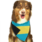 Dog Bandanas Bahamas Flag Pet Bandana Scarf Triangle Bibs Kerchief Accessories for Dogs Cats