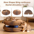 2Pack Extensible Extensible Cat Scratcher Cardboard Toy | Magic Accordion Scratching Pad with Bell Ball - Foldable & Reversible Interactive Kitty Play for Indoor Cats