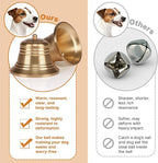 FOLKSMATE Leather Dog Door Bells for Potty Training, Big Brass Puppy Dog Door Bells Extra Loud for Dogs Training, Housebreaking, Door Knob, Dog Bell to Ring to Go Outside Puppy Pet Supplies Leather