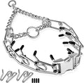 Pinch Collar for Dogs, Prong Training Collar with Quick Release Buckle for Dog Pulling Behavior Correction, Adjustable Pinch Leashes (M/L / 18-23" Neck Size)