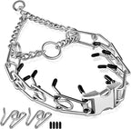 Pinch Collar for Dogs, Prong Training Collar with Quick Release Buckle for Dog Pulling Behavior Correction, Adjustable Pinch Leashes (M/L / 18-23" Neck Size)