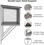 ROOMTEC Cat Catio, Metal Cat Window Box for Indoor Cats Cat Window Perch for Multi Cats All Weather Use Outdoor Haven Enclosure for Safely Enjoying the Outdoor Sights Scents and Napping,Grey