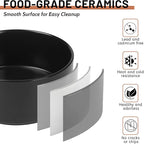 Ceramic Dog Bowls, Non Slip Dog Food and Water Bowl with Silicone Base, Heavy Pet Feeding Bowl for Small, Medium, and Big Dogs (Black, 6 Inches)