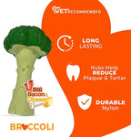 Nylabone Broccoli Power Chew Toy for Dogs, Dog Toys for Aggressive Chewers, Bacon & Cheese Flavor, Large Dogs - Up to 50 lbs, 1 Count