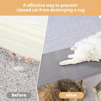 Carpet Protector for Pets Cat Carpet Protector for Doorway, Anti Scratch Under Door Cat Scratch Protector Mat, Plastic Rug Runner Easy to Cut Plastic Stopper (Light Grey, 3.6FT)