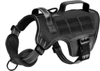 Small Dog Harness, Heavy Duty Tactical No Pull Dog Harness, No Choke, Easy On and Off Pet Vest with Molle System, Adjustable Reflective Dog Vest with Breathable Padded for Walking Hiking Training