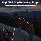 Lelepet Warm Dog Coats for Large Dogs Waterproof Dog Winter Jacket Reflective Pet Fleece Vest Windproof Cold Weather Coats with Adjustable Buckle & Leash Hole, Pink, L