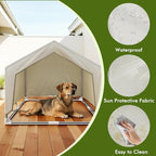 Outdoor Meduim Pet Shade Shelter Tent - Stainless Steel Frame with Ground Stakes for Stability, Spacious Sun Canopy for Dogs, Cats & Other Pets