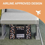 Petmolico Cat Carrier Dog Carrier, Airline Approved Soft Pet Travel Carrier with 3 Open Doors Mesh Windows for Cats Puppy 16 lbs(Large,Orange Flower)