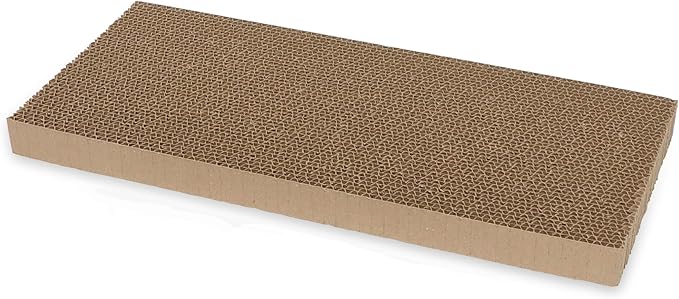 KOCHO Cat Scratcher Value Pack, 5-Count Honeycomb Cardboard Boards, 17.5" Length, Gentle on Claws, Made in Japan