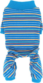 LOPHIPETS Dog Pajama Onesie for Small Teacup Chihuahua Yorkie Puppy Cat Clothes Apparel-Blue/XS