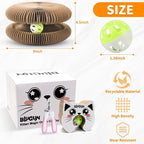 1Pack Kitty Curls Cat Accordion Physical Exercise for Indoor Cats Toy Magic Organ Thickened Kitty Head Organ with 1Pack Cat Nail Clipper