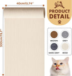 PowerKing Cat Scratch Furniture Protector, 78.7"x15.8" Self-Adhesive Cat Scratch Mat for Couch & Sofa, Trimmable DIY Cat Scratcher Pads for Indoor Cats (Beige)