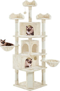 Topeakmart Cat Trees for Large Inoor Cats, 76.5'' Extra Big Cat Tower with 3 Cozy Perches, 3 Warm Condos, Scratching Posts for Cats Kitty