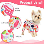 Dog Pajamas for Small Dogs Boy Girl, Dog Clothes Tiny Chihuahua Yorkie Spring Summer Shirt, Cute Puppy Outfit Pjs Jumpsuit Cat Onesie Apparel Pet Clothes
