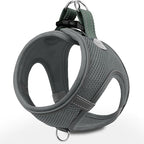 Joytale Small Dog Harness, Breathable Mesh Step-in Vest, Reflective Soft Padded Harnesses for Small and Medium Dogs, Gray, M