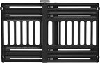 IRIS USA 24"-39" Dog Gate, Adjustable Indoor Pet Barrier, Pet Gate for Puppy, Small Dog, Cat, Easy Twist-to-Lock for Doorways & Stairs, Portable, Expandable, 25" Tall, Black
