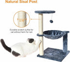 3-Level Cat Tower with Hammock and Sisal Post, 26.7 inch, Blue