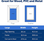 PetSafe Extreme Weather Aluminum Pet Door - Energy-Saving Thermal Barrier Pet Flap with Slide-in Door Locking & Secure Flap Cover - for Dogs Up to 100 Lb - Large