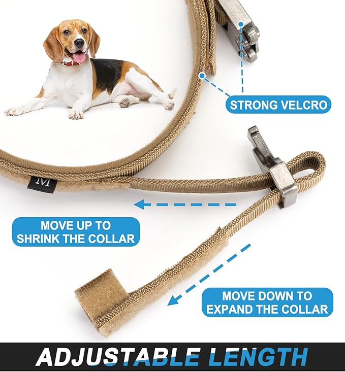 Reflective Tactical Dog Collar Adjustable for Training and Service K9 Dog Collar with Military Nylon Heavy Duty Metal Buckle and Control Handle for Medium and Large Dogs,1.5" Width Brown M
