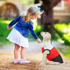 Idepet Pet Dog Cat Coat with Leash Anchor Color Patchwork Padded Puppy Vest Jacket Teddy Chihuahua Costumes Pug Cloth XS S M L (X-Large, Black)
