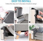 NATUYA Couch Cat Scratch Furniture Protectors from Cats-Sisal Cat Scratching Mat Furniture Guard for Sofa Cushion Chair Corner (Dark Gray, Left)