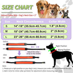 Martingale No Pull Dog Collar for Large Medium Dogs Training Walking, Heavy Duty Nylon Reflective Adjustable Anti Pull Slip Collar with Buckle M Orange