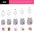 Pet Dog Striped T-Shirt Dogs Cats Cotton Vest Spring Summer Pet Apparel Tee Shirt Suitable for Small and Medium Large Pets French Bulldog Bichon