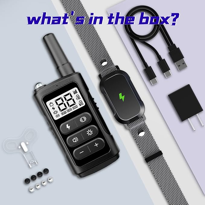 Electronic Training Collar Dog Collar with 3300Ft Remote Range 4 Training Modes Rechargable IPX7 Waterproof Electric Dog Collar with Remote for Large Medium Small Dogs