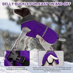 Doglay Dog Coat, Waterproof Dog Jacket Pet Winter Coat for Cold Weather with Thicken Furry Collar, Reflective Puppy Winter Jacket Warm Fleece Lining for Small Medium Large Pets