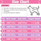 4 Pieces Dog Clothes for Small Dogs Girl Chihuahua Clothes Cute Pink Puppy Shirts Soft Shih Tzu Clothe Teacup Dog Costume Pet Cat Outfit Clothing for Xs