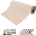 Uranshin Trimmable Cat Scratch Mat pad Self-Adhesive Cat Scratching Post Carpet Covered 78.7"x15.8" Cat Tree Shelves Replacement Parts cat Furniture Protector for Couch Wall (Khaki)