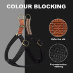 Didog Step in Dog Harness with Metal Buckles, Freedom Nylon Dog Halter Vests for Medium Dogs Easy Walking Training(M:Chest 19-28", Black)