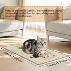 Sisal Cat Scratcher Mat Cat Wall Scratcher for Indoor Scratch Pad Wall Mounted Scratching Post to Protect Couch Carpet Furniture 23.6"x15.7" (Green Plant Cat)