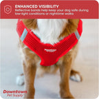 Downtown Pet Supply Step-in Dog Harness – No Pull, Adjustable Padded Mesh with Reflective Trim, Secure Buckle Strap – Comfortable & Breathable Small Dog Harness, X-Small, Red