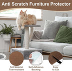 uxcell Self-Adhesive Cat Scratching Mat, 1 Roll 23.6" x 23.6" Couch Protector from Cat Claws for DIY Sofa, Wall, Doors, Cut Anti Cat Scratch Pad Carpet Mat, Brown