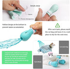 4 Pieces Scratch Cover for Nursing Rehabilitation Cat Boots, Adjustable Bathing Gloves (Green)