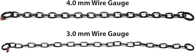 Herm Sprenger Black Stainless Steel Short Link Fur Saver Dog Training Collar No-Pull Slip Chain for Small Medium Large Dogs for Easy Control Made in Germany