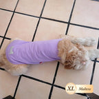 KYEESE 2Pack Dog Shirt, Soft Striped Dogs T Shirts, Lightweight Pet Tank Top, Sleeveless Dog Shirt for Small Dogs, Stretchy Comfortable Pet Vest, Purple+Blue Striped, XL