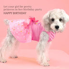 XPUDAC Dog Birthday Dress Puppy Clothes for Small Dogs Girl Birthday Party Tulle Pet Outfit, Cat Appeal-XX-Small