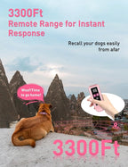 Dog Shock Collar For 2 Dogs, 3300Ft 4 in 1 Dog Training Collar with Beep, Vibration, Shock & Boost Shock, IPX7 Waterproof Rechargeable Bark Shock Collar for Large Medium Dogs(10-120lbs), Security Lock