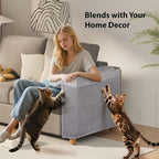 Cat Scratch Protector for Sofa - Couch Protector from Cat Claws Fit for Both Arm Side of Sofa,Couch Corner Scratcher with Expanded Coverage Color-Matched Sisal Pad Universal Fit