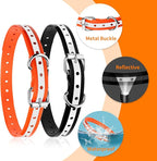 PaiPaitek Shock Collar Replacement Strap for Most of Training Collar, 3/4 Inch Dog Collar Replacement for Wireless Fence and Bark, Adjustable Waterproof TPU Collar Strap - 2 Pack for Training, Walking