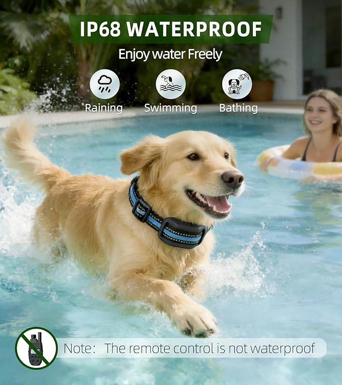 Shock Collar for Dogs, 4200FT Dog Training Collar with Remote for 15-120lbs Small Medium Large Dog, IP68 Waterproof Rechargeable E Collar with 3 Training Modes: Beep, Vibration, Safe Shock (Black