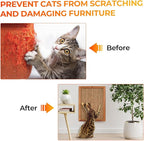 Cat Scratching Post - BXL, Natural Wooden Sisal Cat Wall Scratcher, Floor or Wall Mounted Vertical Cat Scratch Pad for Indoor Cats Adults or Kittens, Cat Wall Furniture Protector