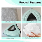 Cat Cave Bed Foldable Cat Bed Dome for Indoor Kitten with Removable Washable Cushion Kitten House Huts with Anti-Slip Bottom for Small Medium Kitty Pets(Green)