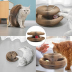 Kitty Curlz, Kitty Curlz Cat Toy - Magic Organ Cat Scratching Board, Snufflepaw Accordion for Cats, Interactive Scratch Pad, Foldable Accordion Cats Toy, Recyclable Cat Scratcher with Ball (1Pcs)